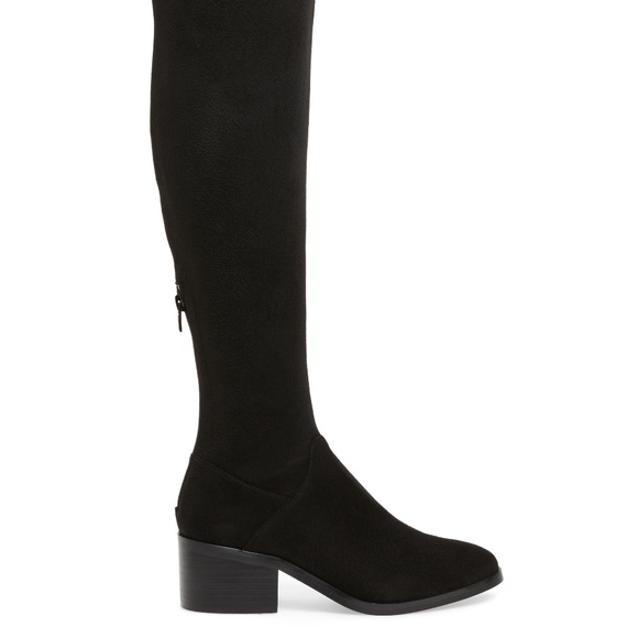 Steve Madden Gabbie Thigh High Over-Knee Boots Black Microsuede 8.5 - Picture 3 of 12